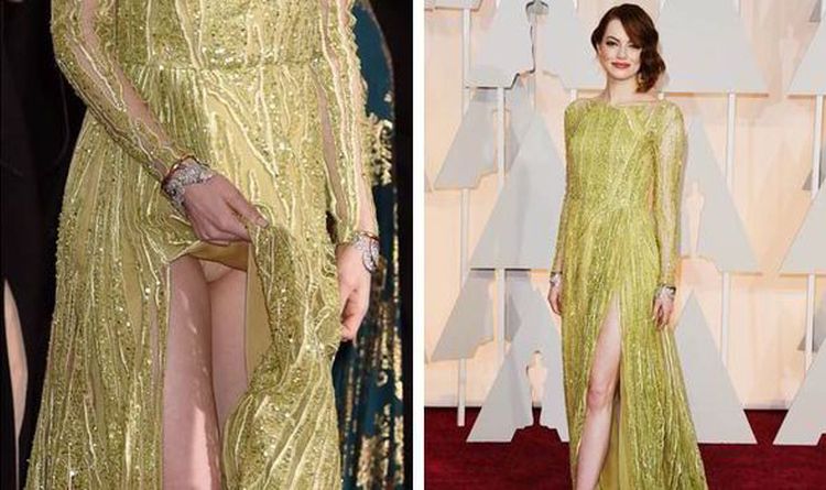 5. Emma Stone Inadvertently Flashes her Underwear (2015) .